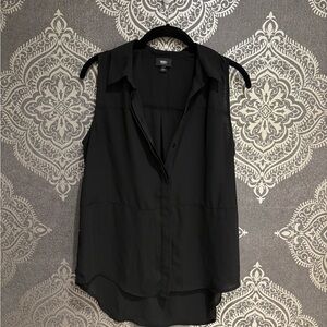 Mossimo Medium Black Sleeveless Women’s button up Top